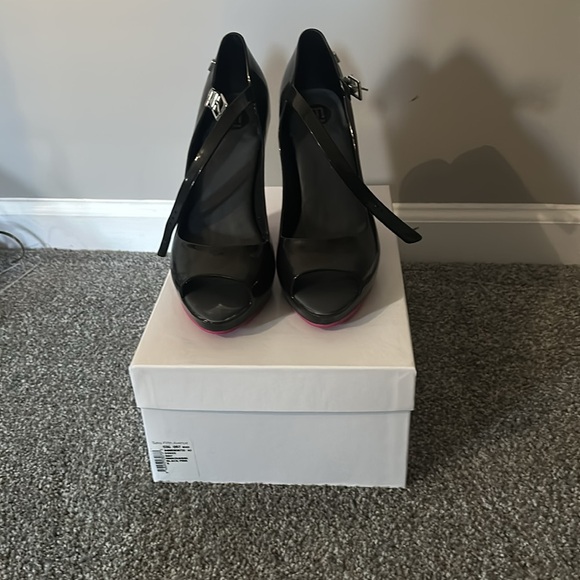 Melissa wedges!  Black/Pink Size 9 - Picture 3 of 5